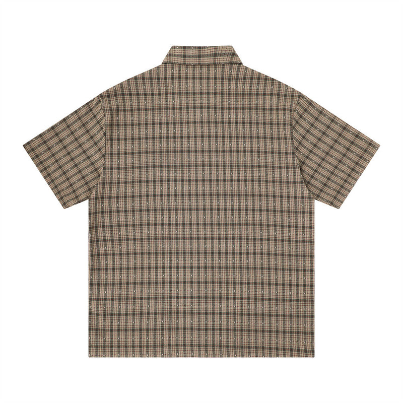 Plaid Check Short Sleeve Shirt – Oversized Relaxed Fit