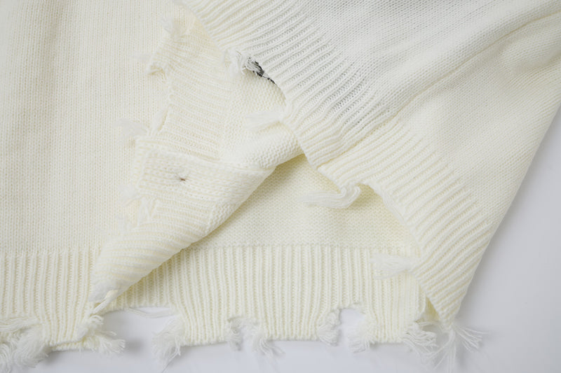 Cardigan en maille déstructurée à col tartan superposé