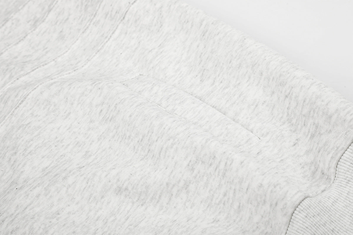 Zip-Hoodie im Vintage-Stil amerikanischer College-Mode mit bestickten Patches