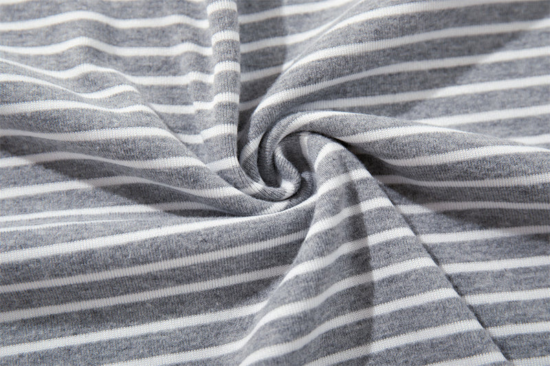 Striped Long-Sleeve Graphic T-Shirt – Vintage Soul Under Moonlight Print