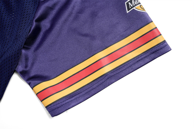 V-Neck Football Jersey T-Shirt – Number 09 Patch Embroidery Mesh Splice Short