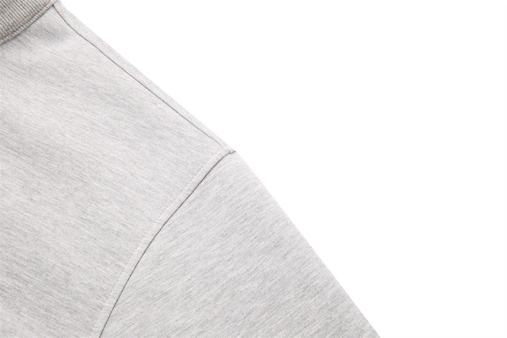 Mock Neck Full-Zip Sweatshirt Jacket – Relaxed Fit Fleece Zip-Up