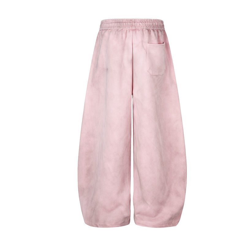 Pantalones de Chándal de Pierna Ancha con Estampado de Texto y Bolsillos Cargo