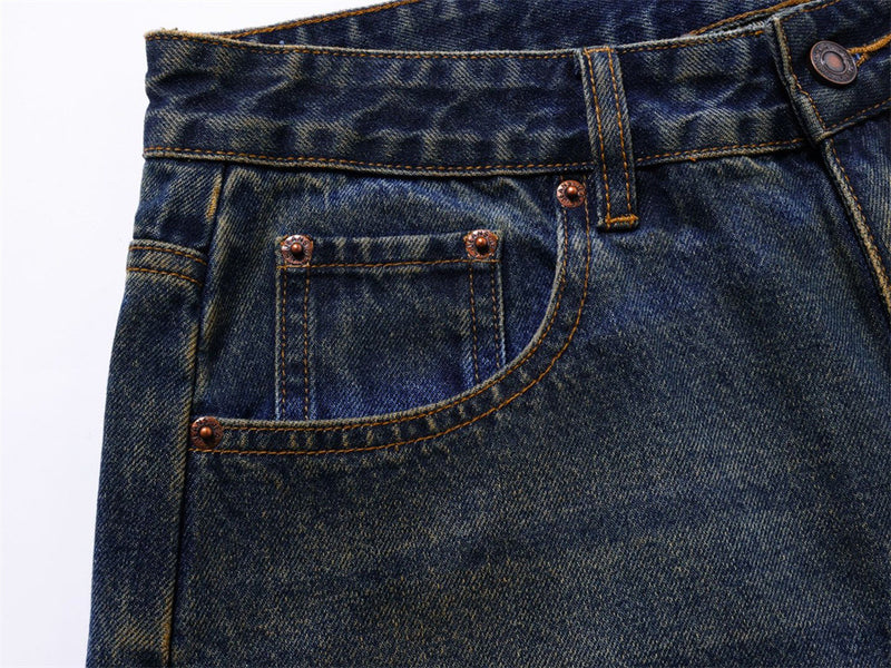 Baggy Jeans Men – Distressed Wide-Leg Barrel Fit with Deconstructed Seam Detail