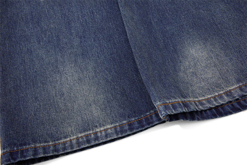 Vaqueros acampanados de pierna ancha para hombre – Denim vintage lavado y desgastado