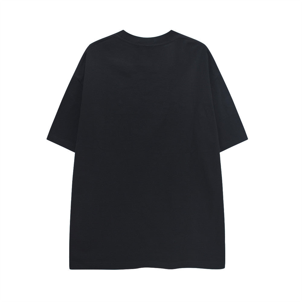 3D Strawberry Print Oversized Drop-Shoulder T-Shirt