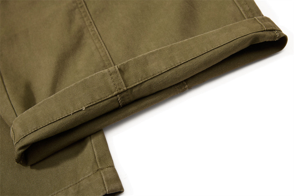 Wide-Leg Cargo Pants – Punk Streetwear Deconstructed Multi-Pocket Trousers