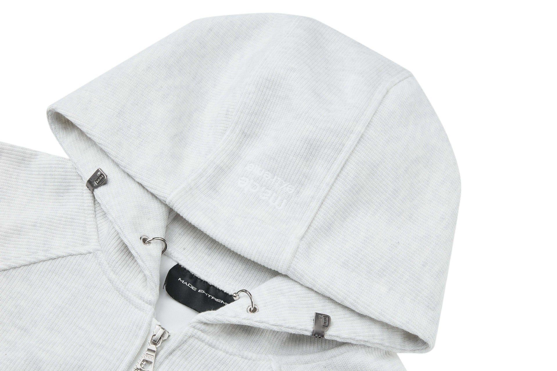 Sweat à capuche court zippé – Sweat intégralement zippé à manches raglan côtelées