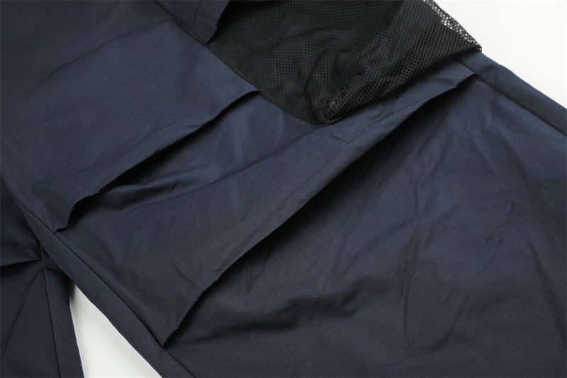 Tactical Wide-Leg Cargo Pants with Reflective Strips & Mesh Pockets
