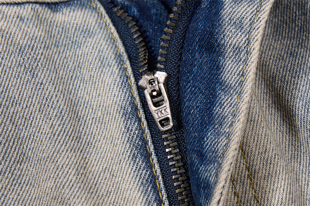 Distressed-Flare-Jeans – Herren-Wide-Leg-Denim in verwaschener Optik mit Knitterdetails