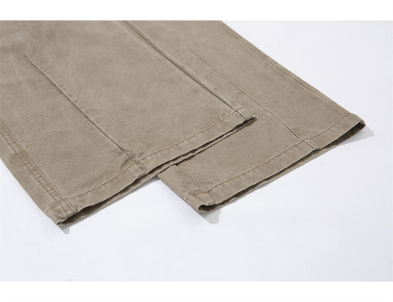 Baggy Cargo Pants Men – Wide Leg Multi-Pocket Washed Straight Trousers