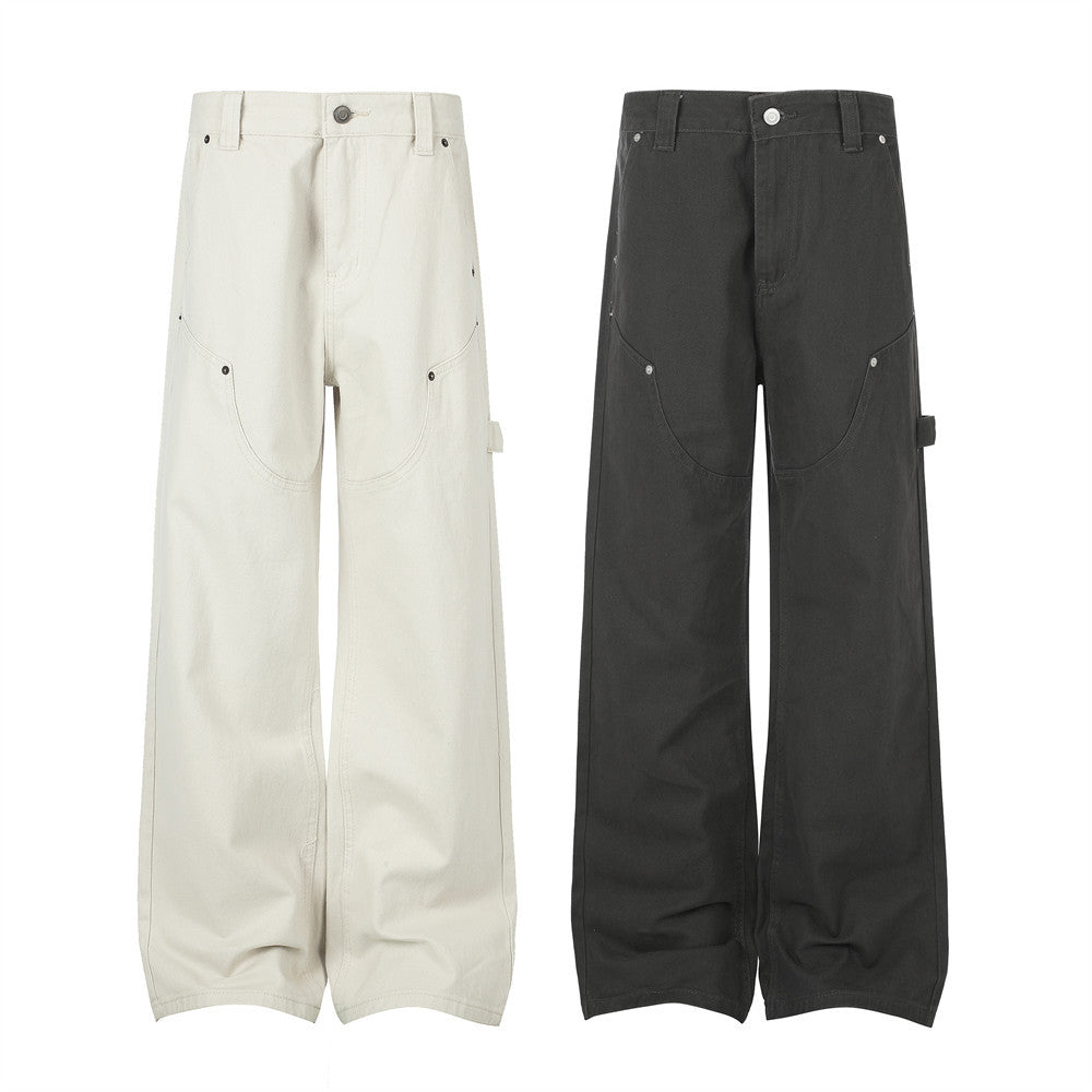 Pantalon de charpentier à jambes larges – Coupe décontractée inspirée du workwear