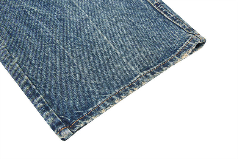 Men's Vintage Washed Baggy Wide-Leg Jeans – Distressed Straight-Fit Denim