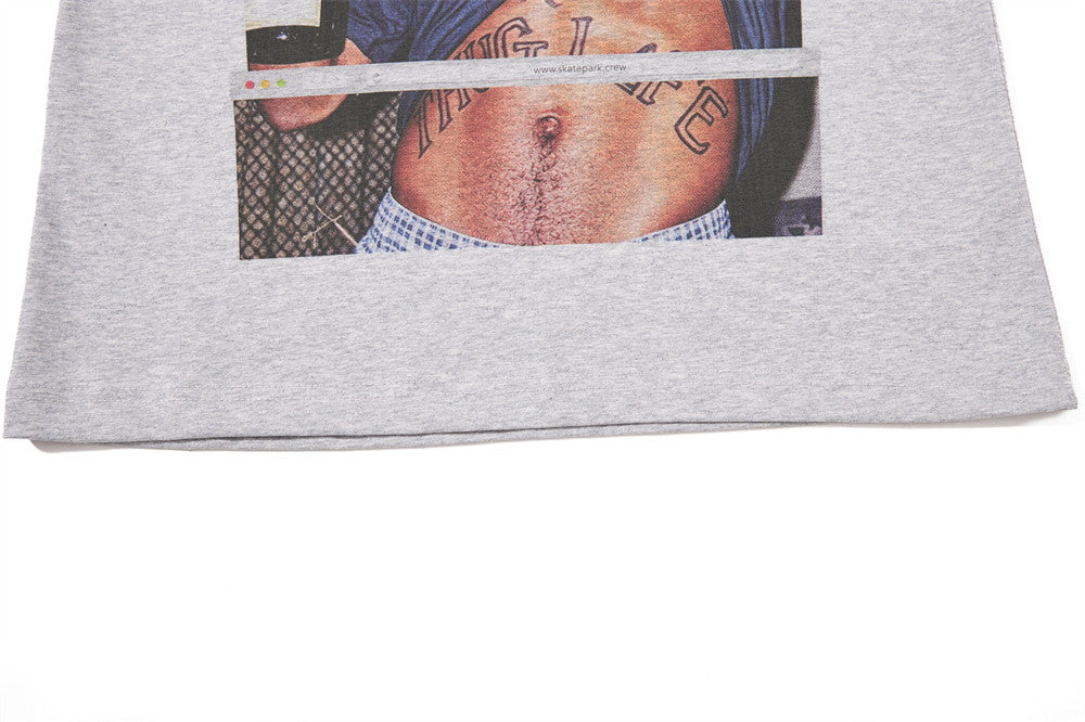 Men's Graphic Print Long Sleeve Polo Shirt – Hip-Hop Street Style
