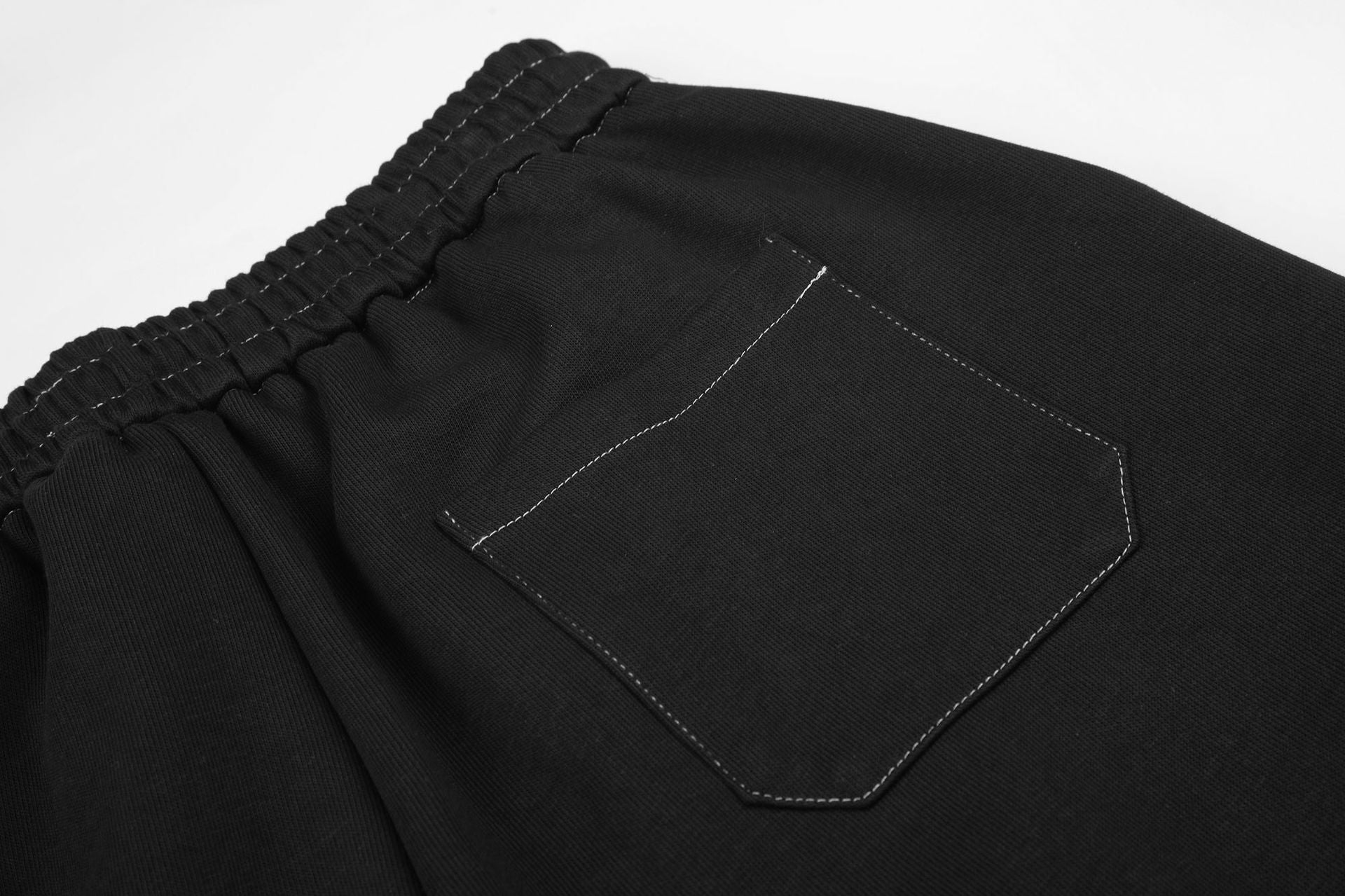 Pantalon cargo de survêtement baggy brodé d’étoiles – Pantalon à jambes larges et cordon