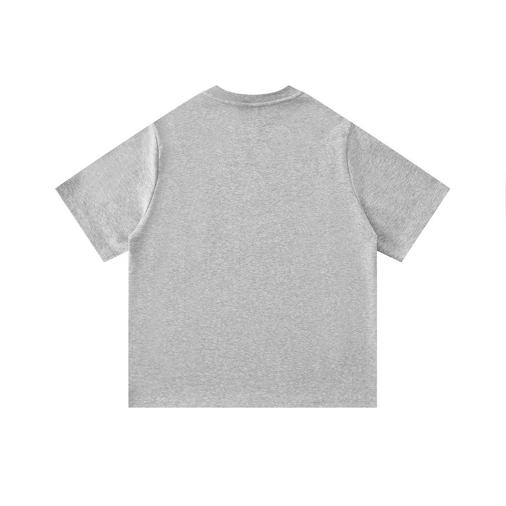 Oversized Pinch-Pleat T-Shirt with Stud Shoulder Detail
