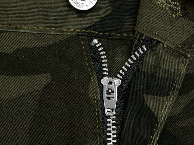 Baggy Green Cargo Pants – Wide-Leg Camo Multi-Pocket Streetwear Trousers