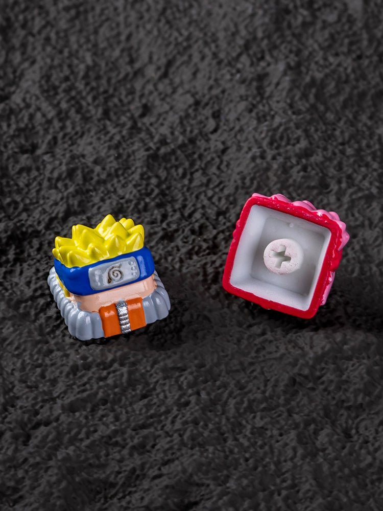 Team 7 Naruto Keycap Set – Naruto, Sakura, and Sasuke | Custom Resin Mechanical Keyboard Keycaps