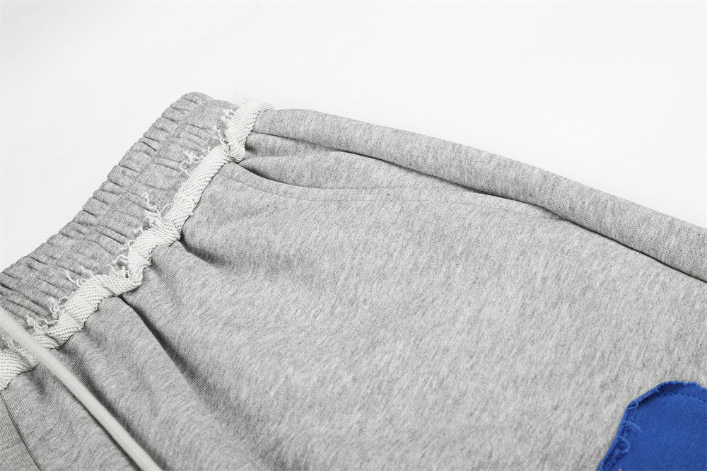 Pantalon de survêtement à jambes larges avec étoiles appliquées – Jogger homme streetwear hip-hop