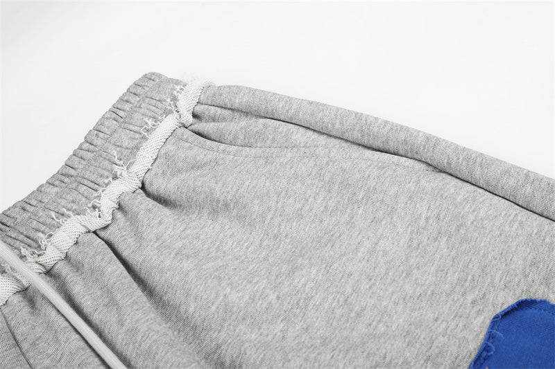 Pantalon de survêtement à jambes larges avec étoiles appliquées – Jogger homme streetwear hip-hop