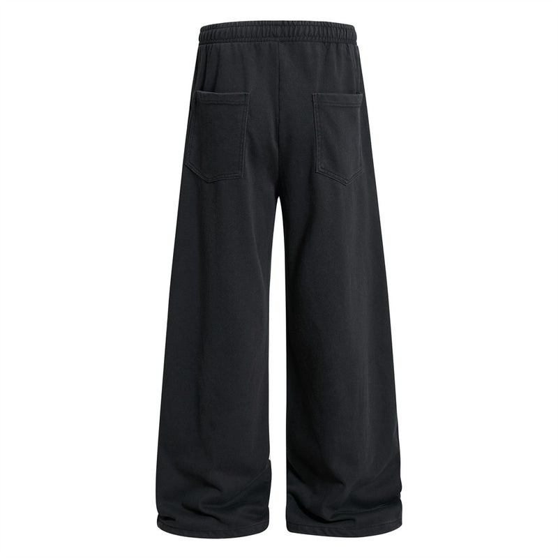 Wide-Leg Sweatpants with Rolling Stones Graphic Print & Drawstring Ankles