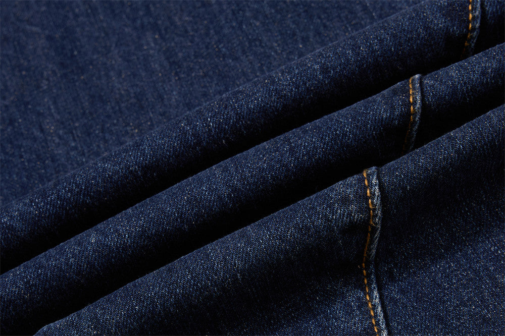 Wide-Leg-Barrel-Jeans für Herren – Deconstructed-Denim im High-Street-Stil mit Kontrast