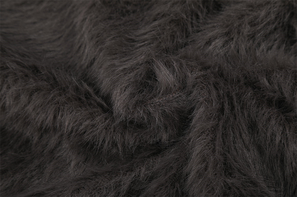 Flauschiger Jacquard-Pullover mit Rundhalsausschnitt und Schleifenbändern