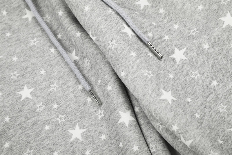 Star Print Wide-Leg Sweatpants – Oversized Streetwear Jogger Pants