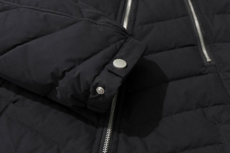 Herren-Stepp-Bomberjacke mit Stehkragen – Chevron-Pufferjacke