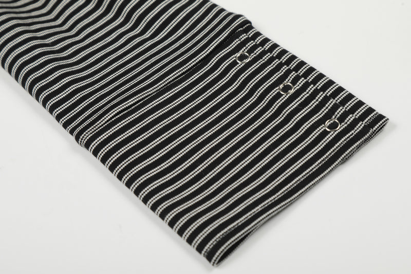 Sweat zippé à capuche rayé avec croix gothique et motif toile d'araignée