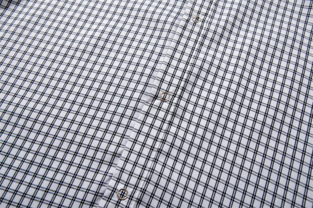 Men's Plaid Short Sleeve Shirt with Drawstring Hem | Oversized Workwear Style