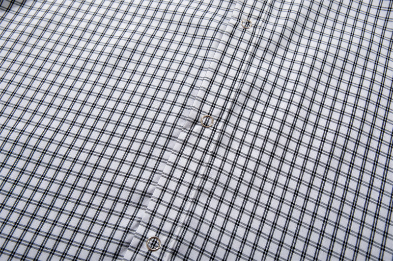 Men's Plaid Short Sleeve Shirt with Drawstring Hem | Oversized Workwear Style
