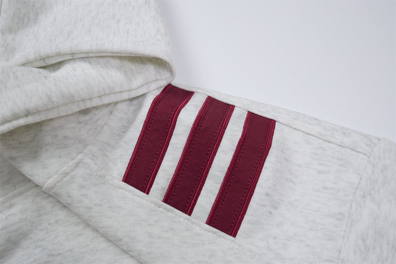 Sweat à capuche oversize à patch étoile et rayures contrastantes aux épaules