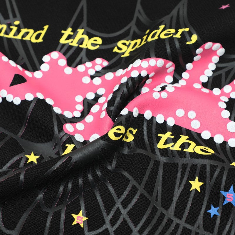 Sp5der “Punk! Here’s The Slime” Hoodie – Black 440GSM Heavyweight Streetwear Pullover