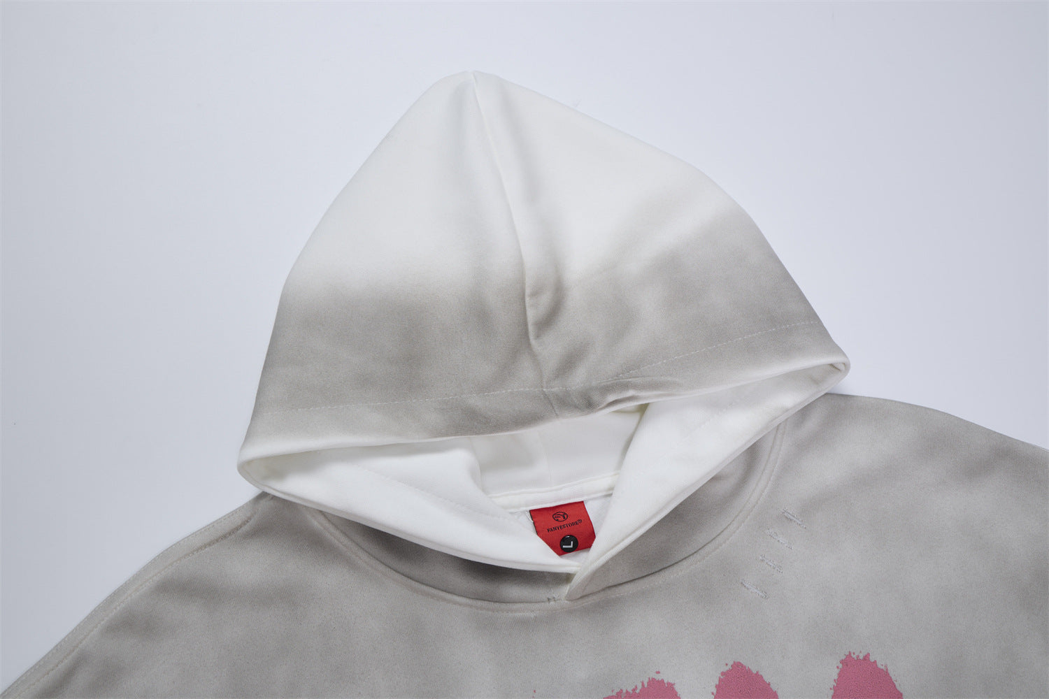 Graffiti Print Washed Distressed Oversized Hoodie
