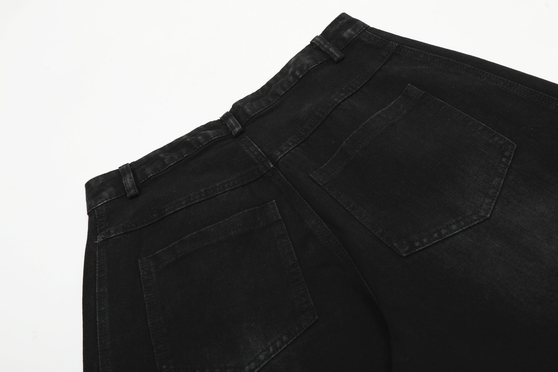 Men's Baggy Wide-Leg Jeans with Triple Stripe Detail – Washed Denim
