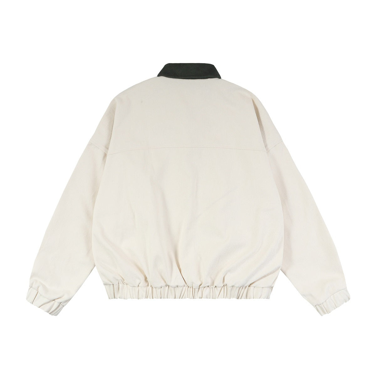Veste Harrington rétro color block – Veste de travail zippée à col contrastant