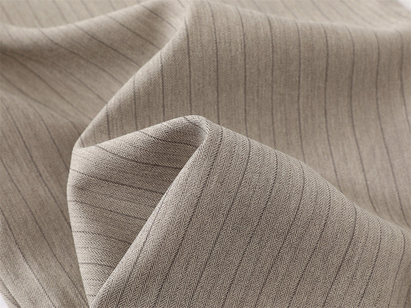 Wide-Leg Pinstripe Trousers – Relaxed Fit Pleated Dress Pants