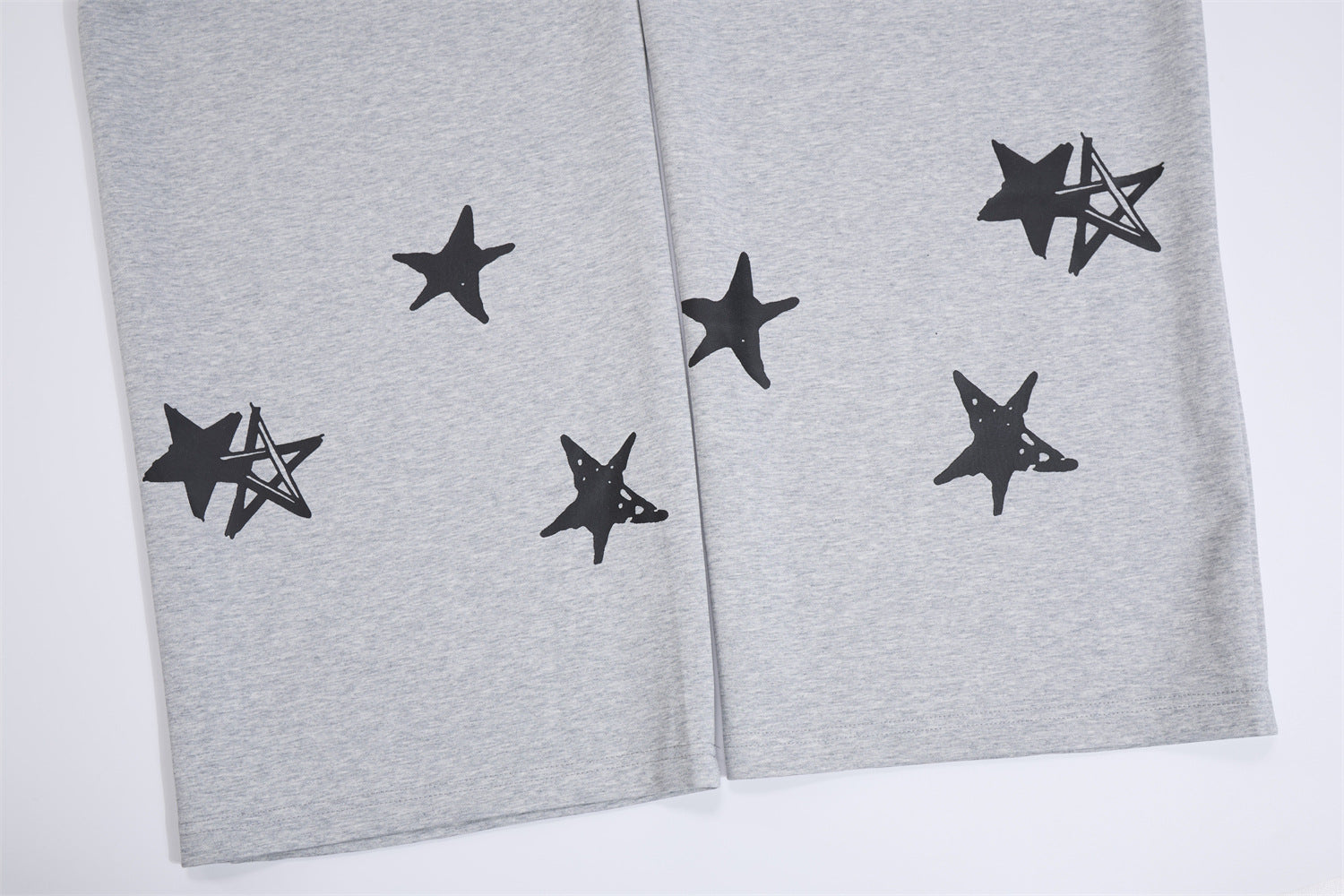 Wide-Leg Sweatpants with Plaid Waistband & Star Print – Trouvaille Graphic