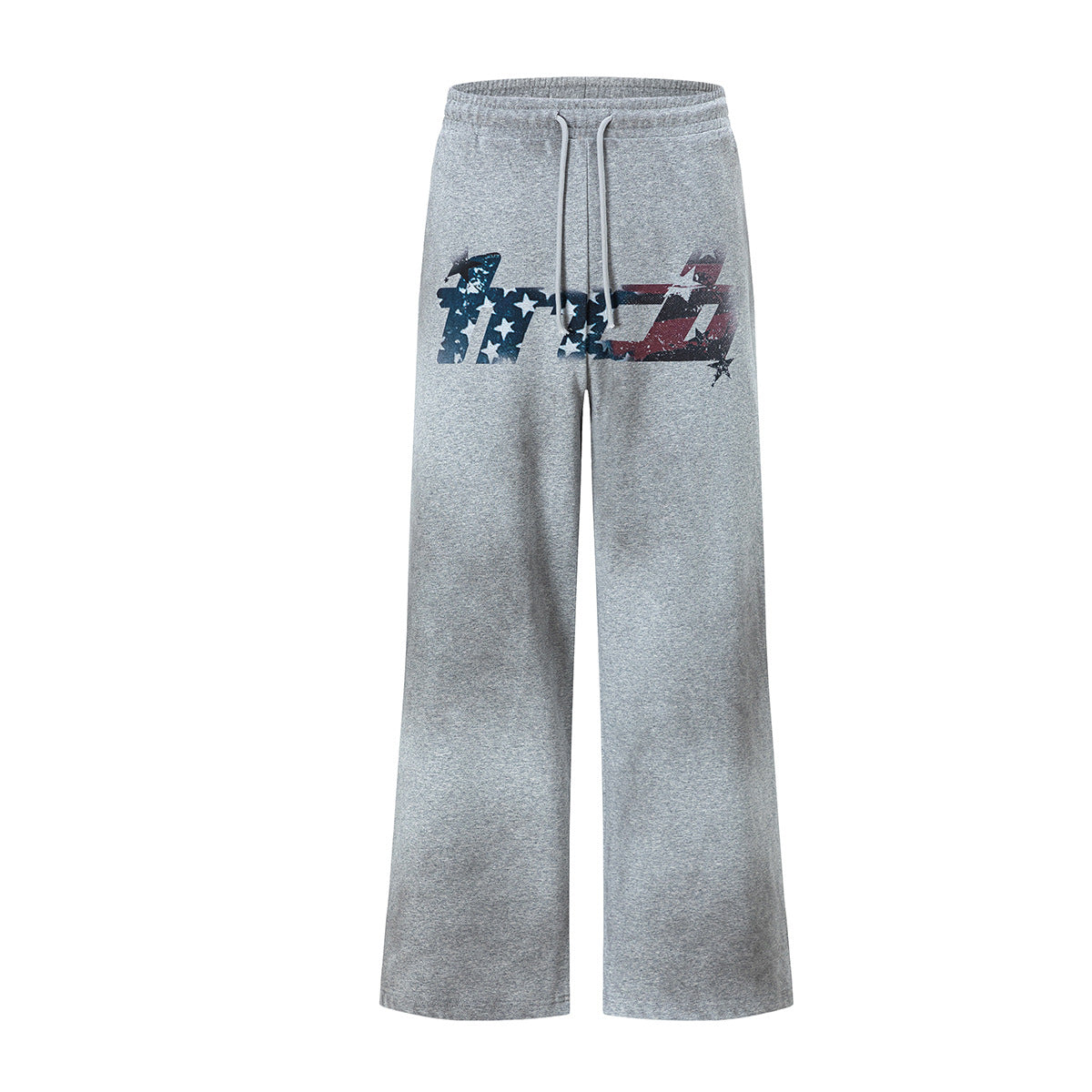アメリカンフラッググラフィック ワイドレッグスウェットパンツ｜ウォッシュドヴィンテージストリートウェア