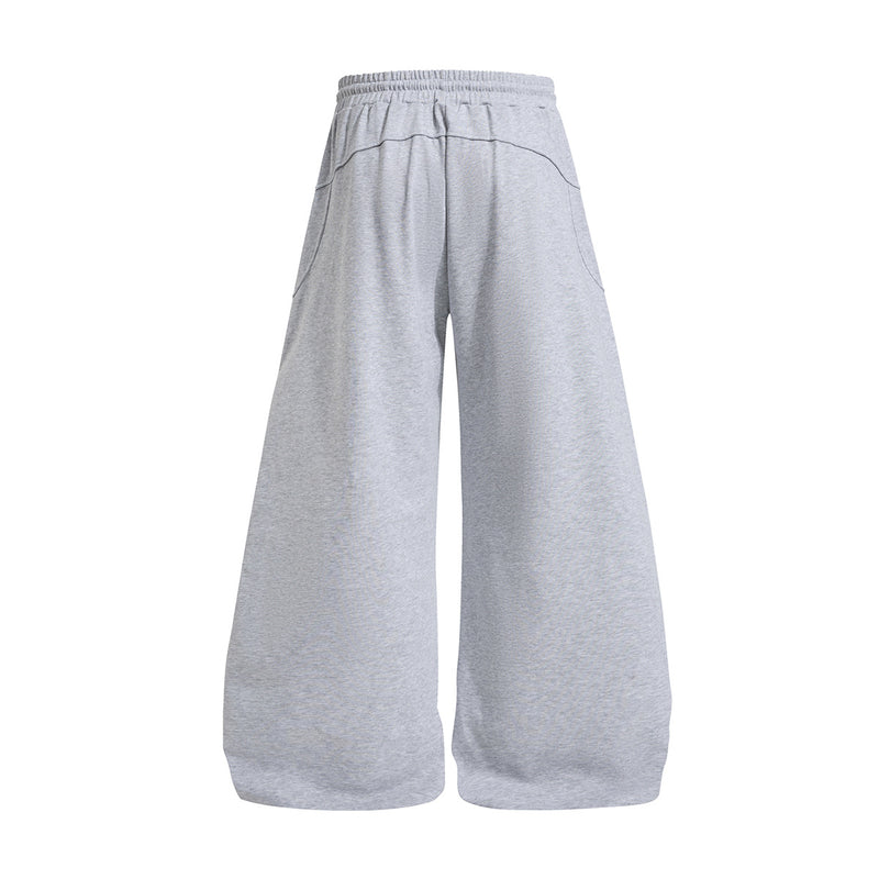 Pantalon de survêtement à jambes larges avec imprimé gothique – Pantalon molletonné baggy hip-hop