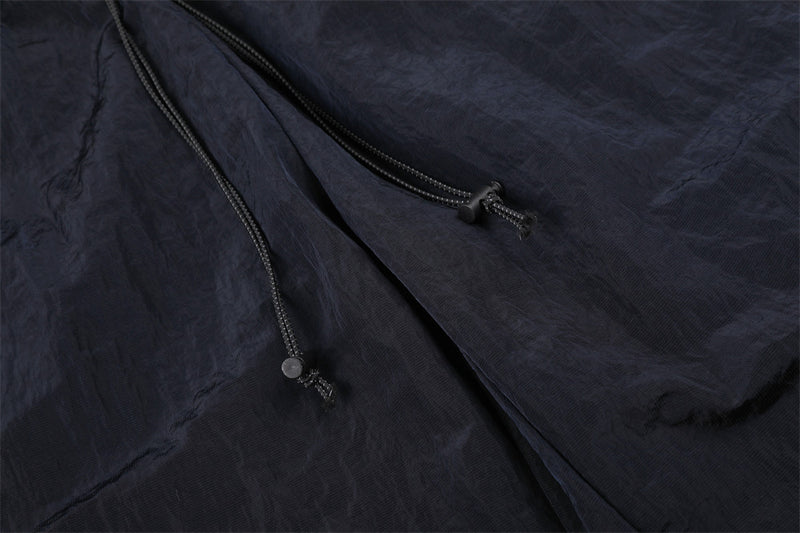 Wide-Leg Track Pants with Gold Side Stripe and Drawstring Waist