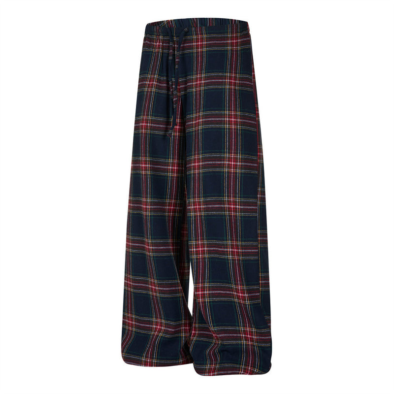Pantalon à carreaux à jambes larges – Pantalon décontracté à cordon de serrage