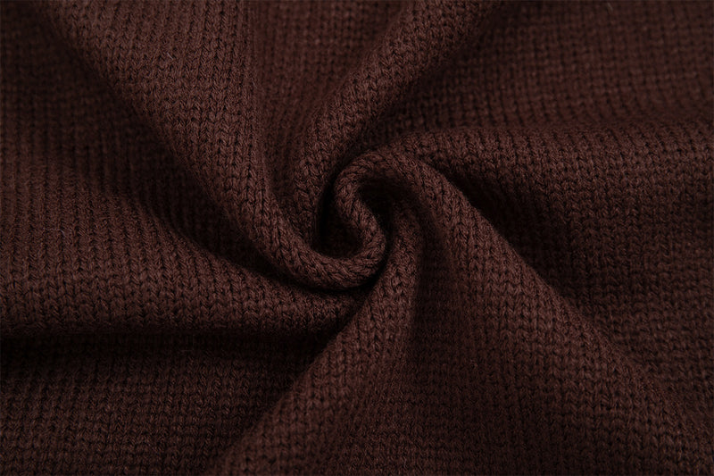 Sudadera de punto con cremallera y cruz gótica – Cárdigan de streetwear americano desgastado