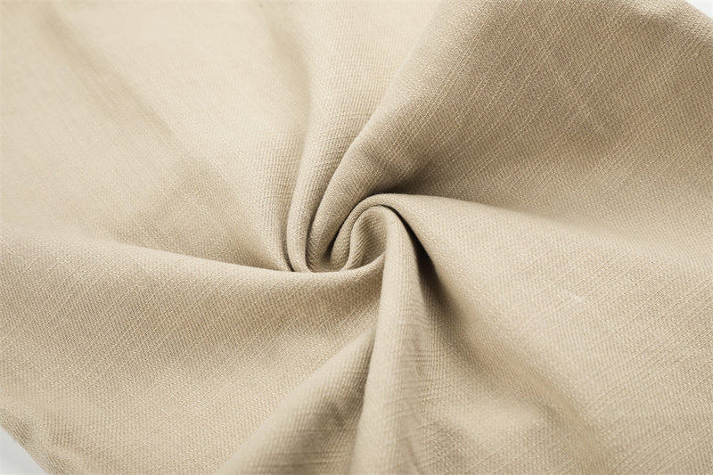 Wide-Leg Pleated Trousers with Button Fly and Belt Ties
