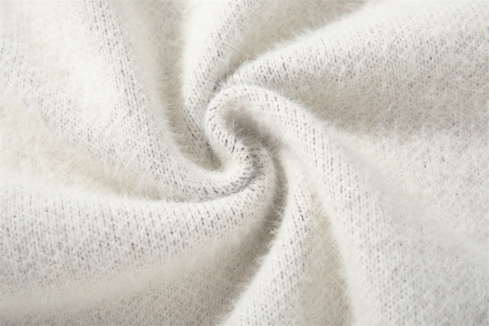 Goat Head Jacquard Crewneck Sweater – Oversized Knit Pullover
