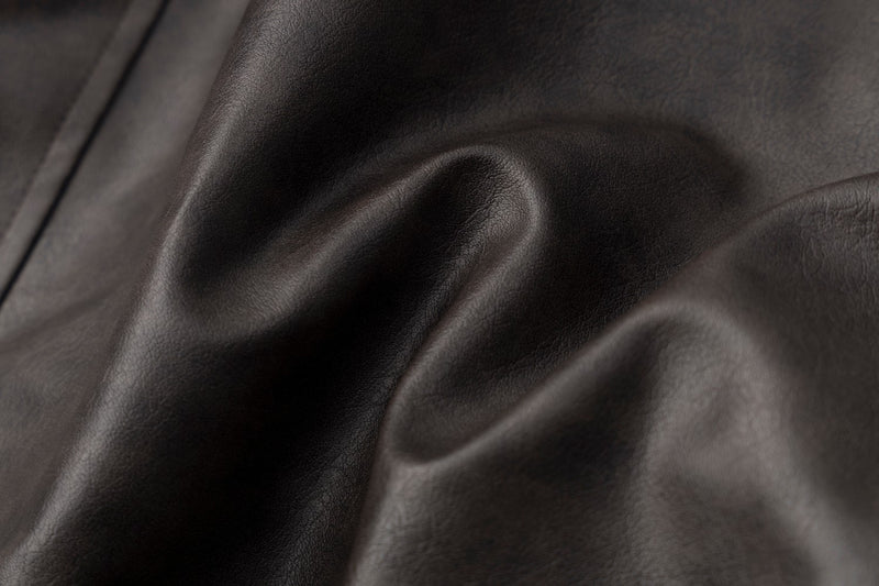 Faux Leather Bomber Jacket with Fur Collar – Padded Aviator Style