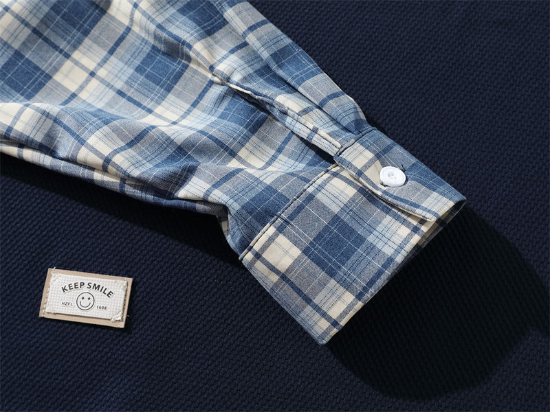 Plaid Patchwork Pullover Sweatshirt with Detachable Tie – Preppy College Style