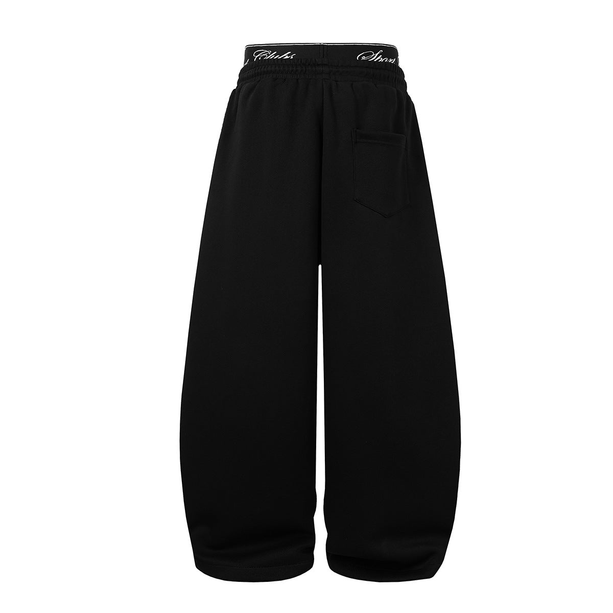 Wide-Leg Baggy Sweatpants with Fashionclub Script Print & Double-Waistband
