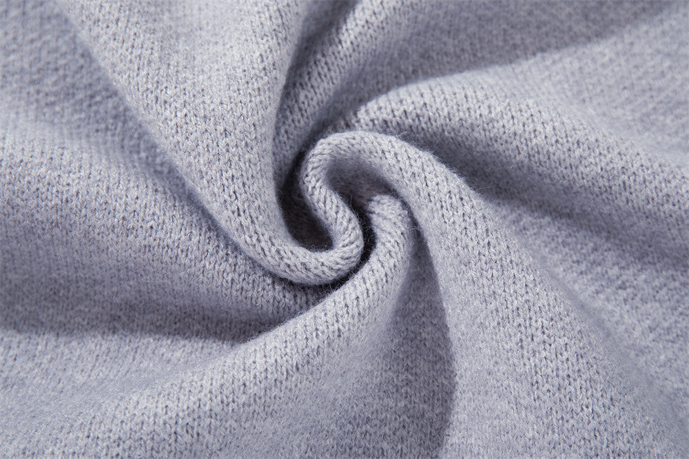 Cardigan zippé en maille à galons militaires – Col montant oversize avec